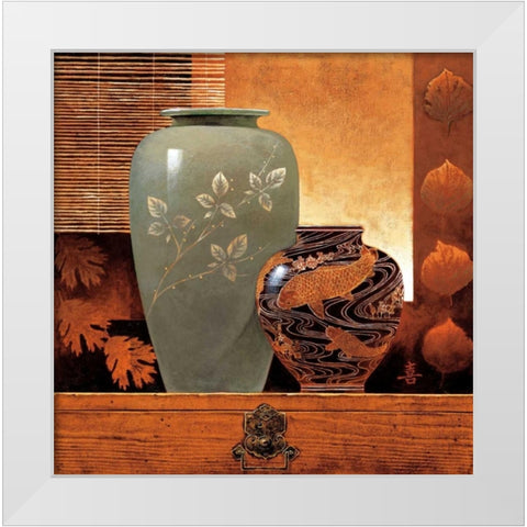 Dynasty II White Modern Wood Framed Art Print by Mallett, Keith