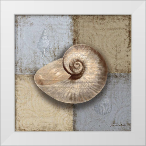 Seaside Memories I White Modern Wood Framed Art Print by Venter, Tandi