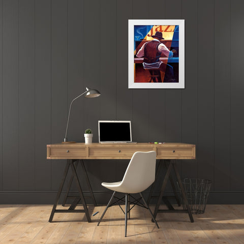Ragtime White Modern Wood Framed Art Print by Mallett, Keith