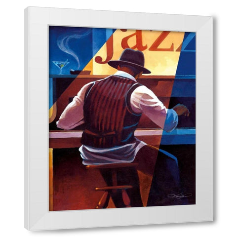 Ragtime White Modern Wood Framed Art Print by Mallett, Keith