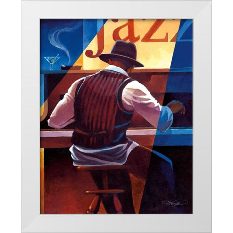 Ragtime White Modern Wood Framed Art Print by Mallett, Keith