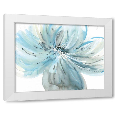 A Grand Bloom White Modern Wood Framed Art Print by Meyers, Rebecca