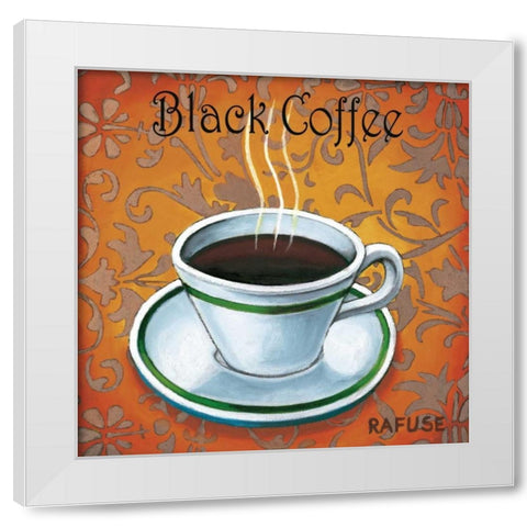 Black Coffee White Modern Wood Framed Art Print by Rafuse, Will