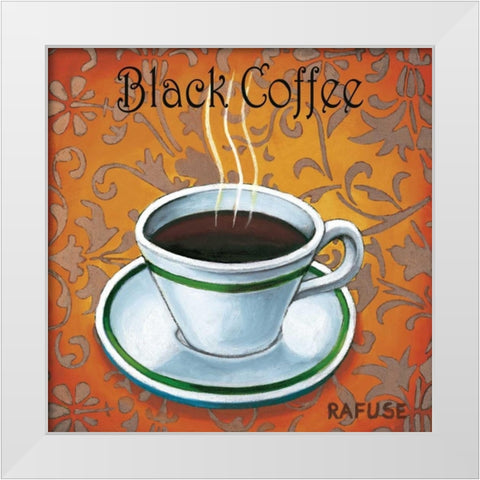 Black Coffee White Modern Wood Framed Art Print by Rafuse, Will