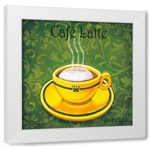 Cafe Latte White Modern Wood Framed Art Print by Rafuse, Will