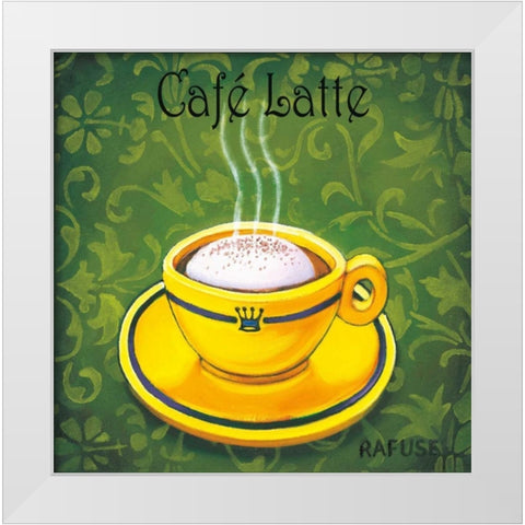 Cafe Latte White Modern Wood Framed Art Print by Rafuse, Will
