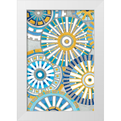 Circle Delight A White Modern Wood Framed Art Print by Banks, Debbie