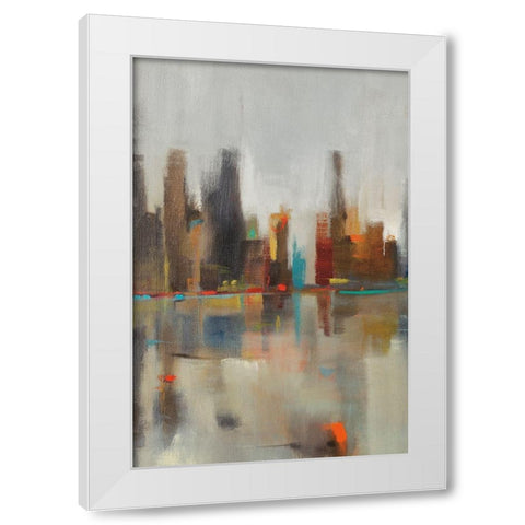Golden Harbor I White Modern Wood Framed Art Print by Jackson, Victoria