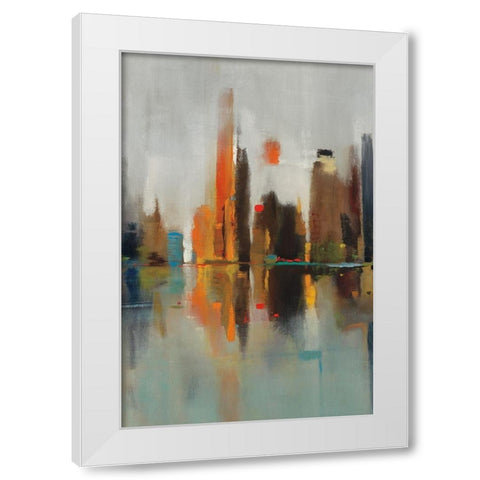 Golden Harbor II White Modern Wood Framed Art Print by Jackson, Victoria