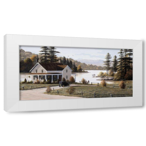 Out on the Lake White Modern Wood Framed Art Print by Saunders, Bill