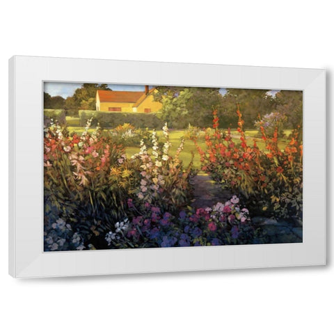 Farm Garden White Modern Wood Framed Art Print by Craig, Philip