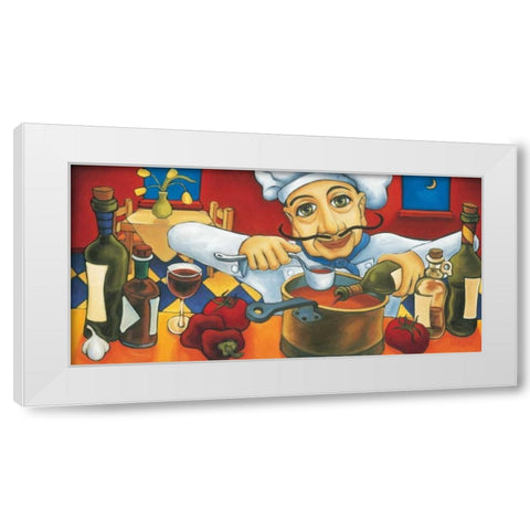 Eduardo White Modern Wood Framed Art Print by Rafuse, Will