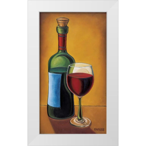 Red Wine White Modern Wood Framed Art Print by Rafuse, Will