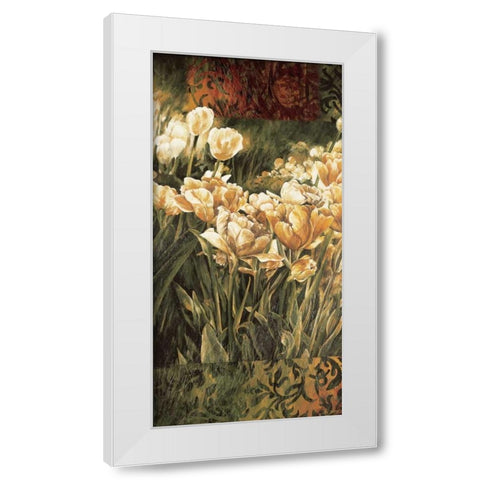 Summer Garden I White Modern Wood Framed Art Print by Thompson, Linda