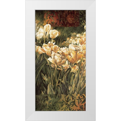 Summer Garden I White Modern Wood Framed Art Print by Thompson, Linda