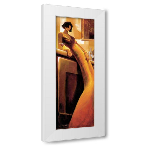 La Seductrice White Modern Wood Framed Art Print by Mallett, Keith