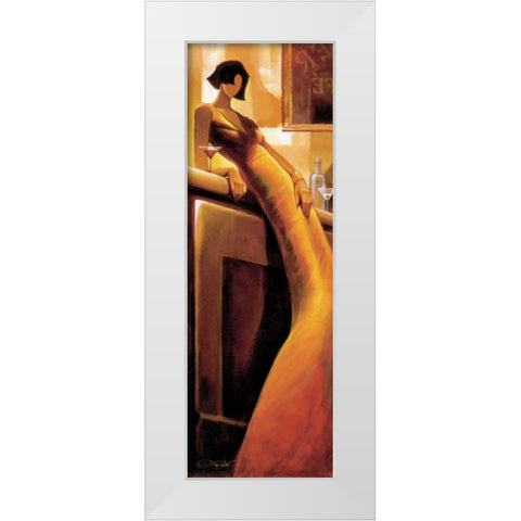 La Seductrice White Modern Wood Framed Art Print by Mallett, Keith
