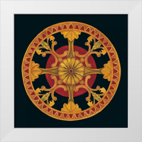 Rosette III White Modern Wood Framed Art Print by Anderson , Lee