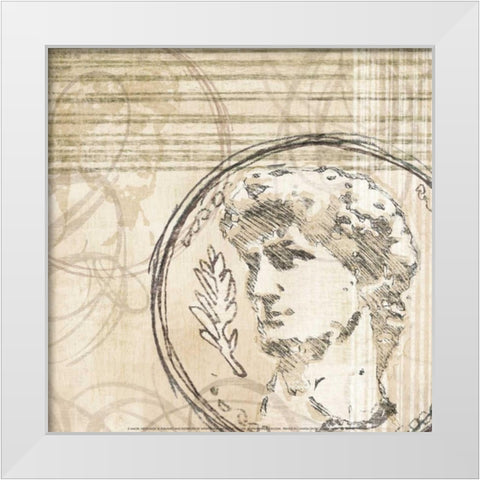 Neoclassic III White Modern Wood Framed Art Print by Amori