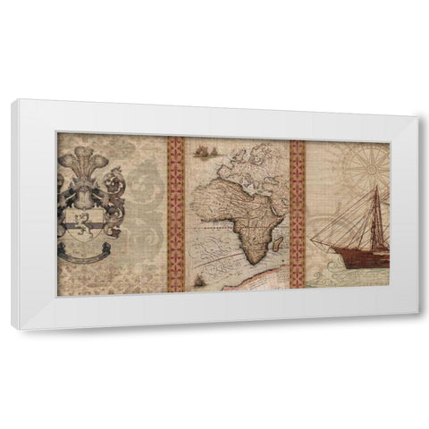 Voyage to Discovery I White Modern Wood Framed Art Print by Amori