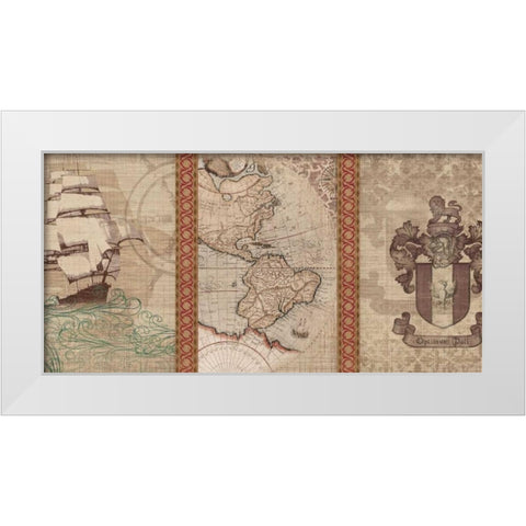 Voyage to Discovery II White Modern Wood Framed Art Print by Amori