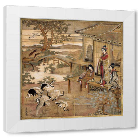 Evening Sun Over Hokkaido White Modern Wood Framed Art Print by Augustine