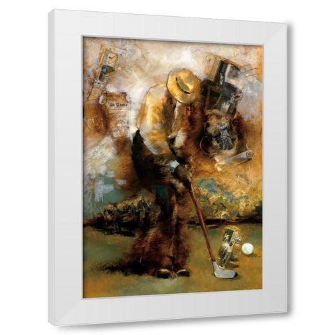Swingin White Modern Wood Framed Art Print by Azim, Roya