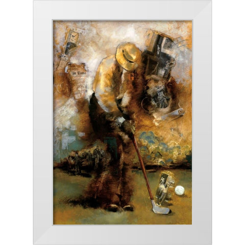 Swingin White Modern Wood Framed Art Print by Azim, Roya