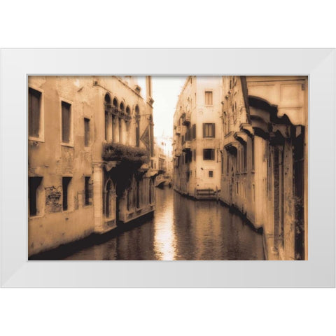 Venice Canal White Modern Wood Framed Art Print by Cook, Jamie