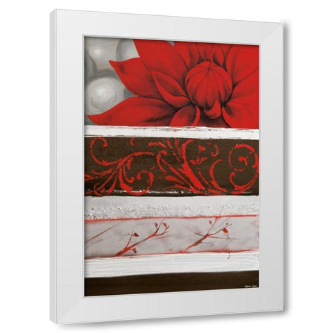 Sumptuous Red White Modern Wood Framed Art Print by Copley, Jasmin Zara