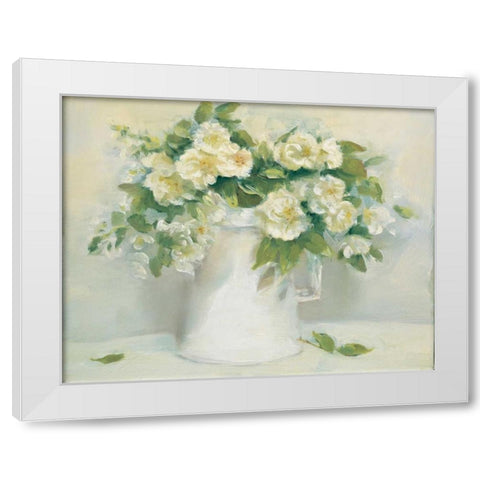 Blush Noitte White Modern Wood Framed Art Print by Dern, Andrea