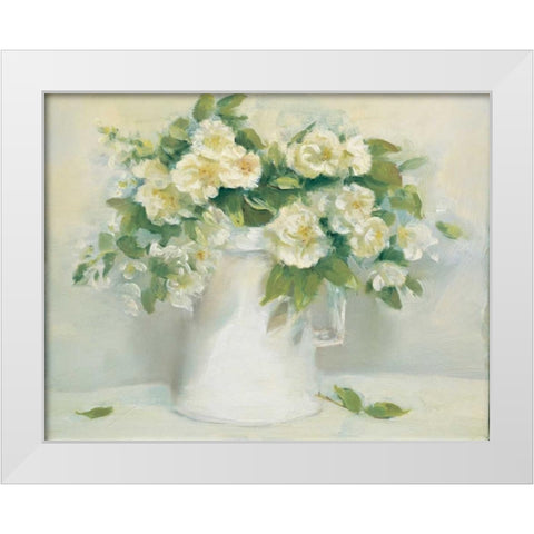 Blush Noitte White Modern Wood Framed Art Print by Dern, Andrea