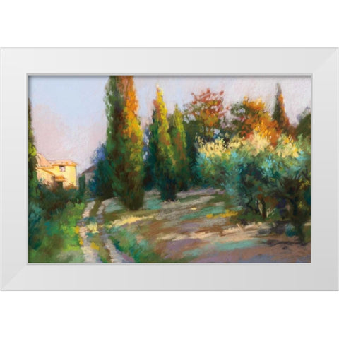 To the Villa White Modern Wood Framed Art Print by Debrosky, Christine
