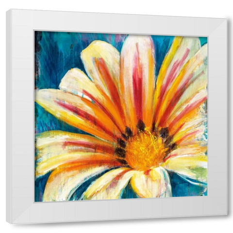 Wild Flower White Modern Wood Framed Art Print by DAguiar, Stacy