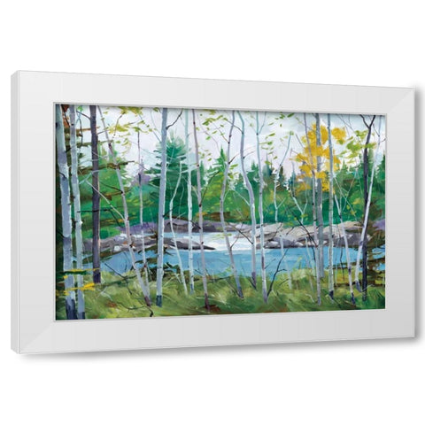 Oxtounge Rapids White Modern Wood Framed Art Print by Forsythe, Graham