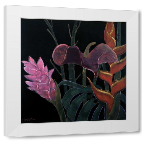 In Bloom I White Modern Wood Framed Art Print by Hopper, Pegge