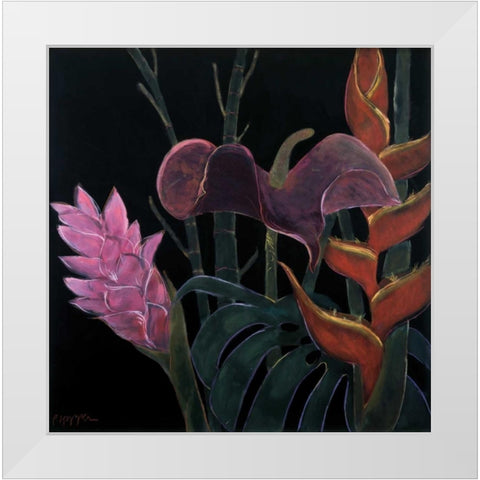 In Bloom I White Modern Wood Framed Art Print by Hopper, Pegge