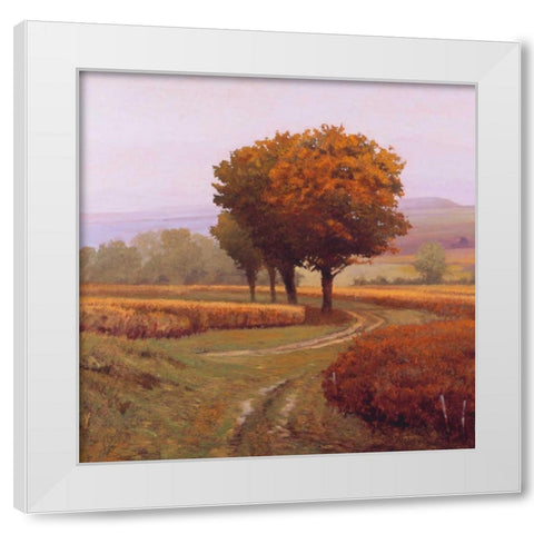 Charmony White Modern Wood Framed Art Print by Lovelace, Kent
