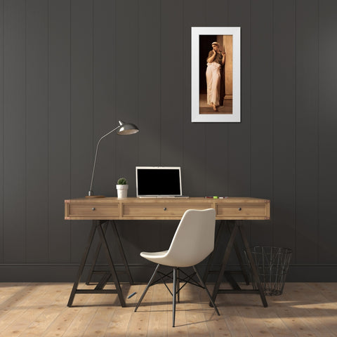 Nausicaa from James Joyces Ulysses White Modern Wood Framed Art Print by Leighton, Lord Frederic