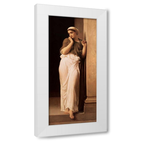 Nausicaa from James Joyces Ulysses White Modern Wood Framed Art Print by Leighton, Lord Frederic
