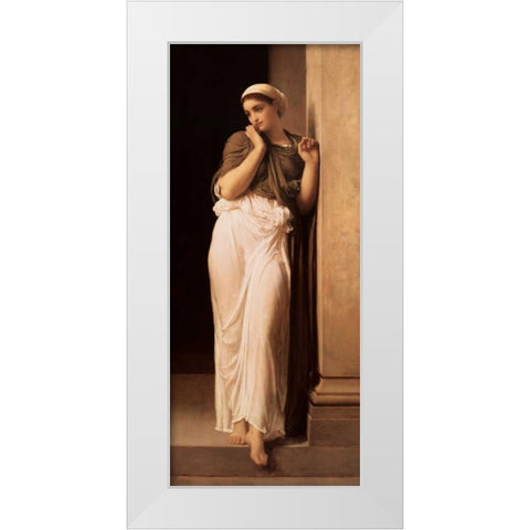 Nausicaa from James Joyces Ulysses White Modern Wood Framed Art Print by Leighton, Lord Frederic