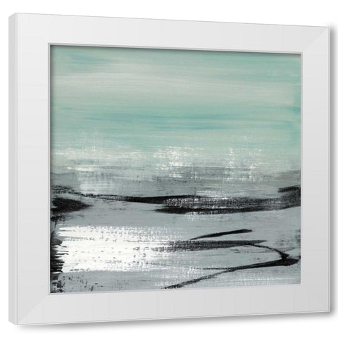 Beach I White Modern Wood Framed Art Print by McAlpine, Heather