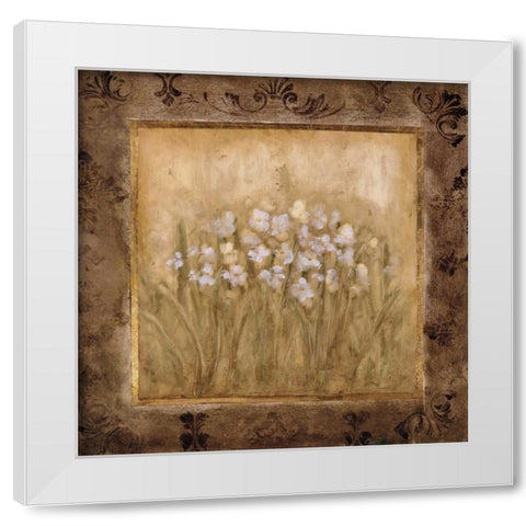 Narcissus White Modern Wood Framed Art Print by Mindeli