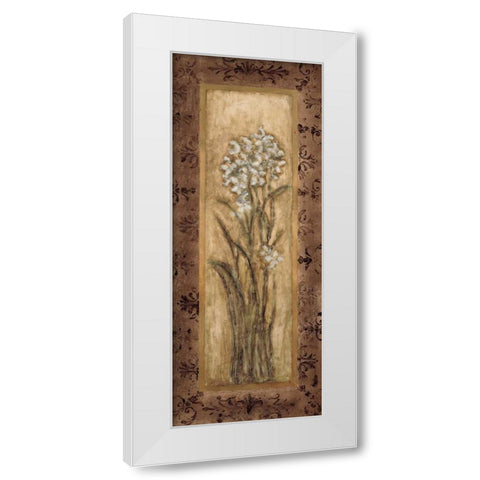 Paperwhites II White Modern Wood Framed Art Print by Mindeli