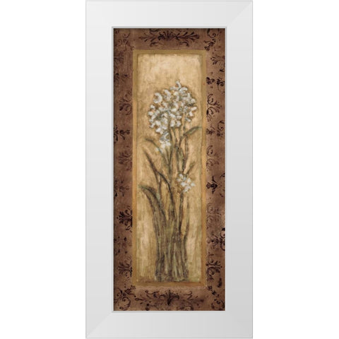 Paperwhites II White Modern Wood Framed Art Print by Mindeli
