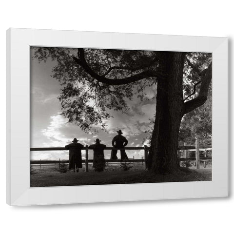 Days End White Modern Wood Framed Art Print by Nagler, Monte