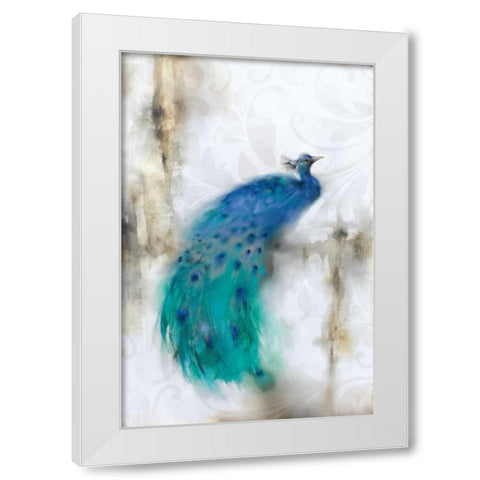 Jewel Plumes I White Modern Wood Framed Art Print by Prior, J.P.