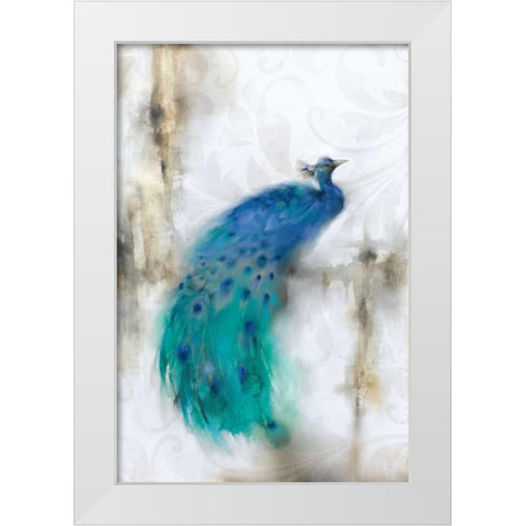 Jewel Plumes I White Modern Wood Framed Art Print by Prior, J.P.