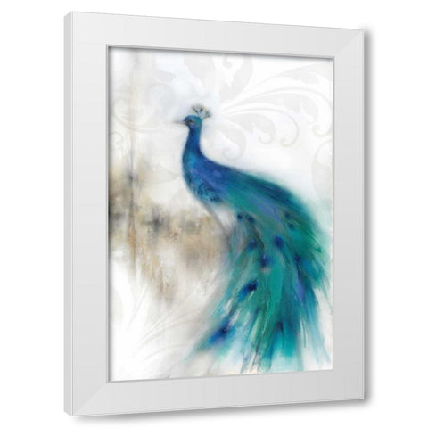 Jewel Plumes II White Modern Wood Framed Art Print by Prior, J.P.