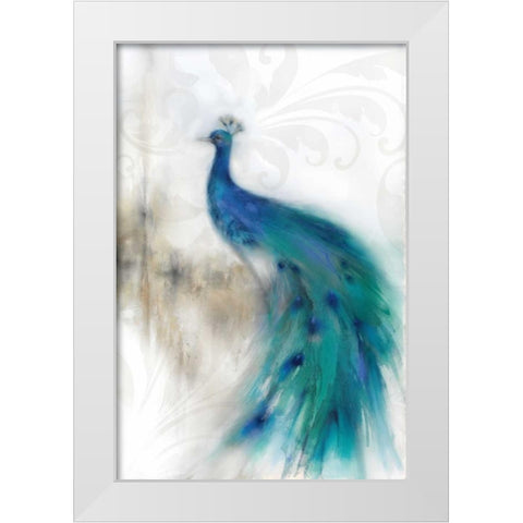 Jewel Plumes II White Modern Wood Framed Art Print by Prior, J.P.